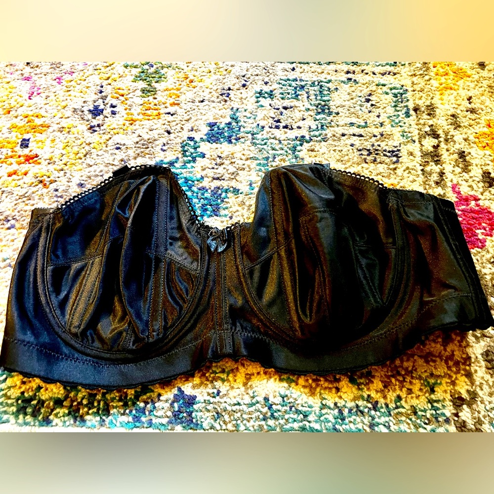 Lane Bryant- Elegant, Boned Black Strapless Bra 38C